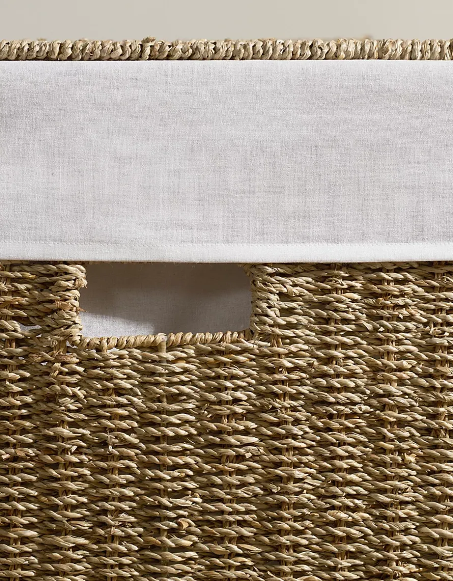 Triple Seagrass Laundry Basket