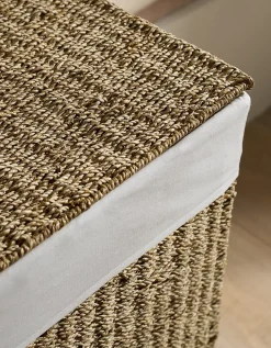 Triple Seagrass Laundry Basket