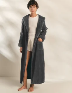 Unisex Hooded Organic Cotton Velour Robe