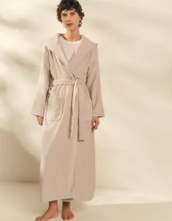 Unisex Hooded Organic Cotton Velour Robe