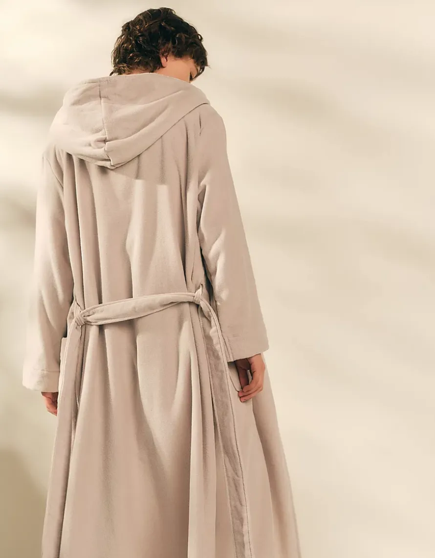 Unisex Hooded Organic Cotton Velour Robe