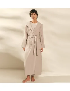 Unisex Hooded Organic Cotton Velour Robe