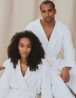 Unisex Organic Cotton Double Faced Waffle Robe