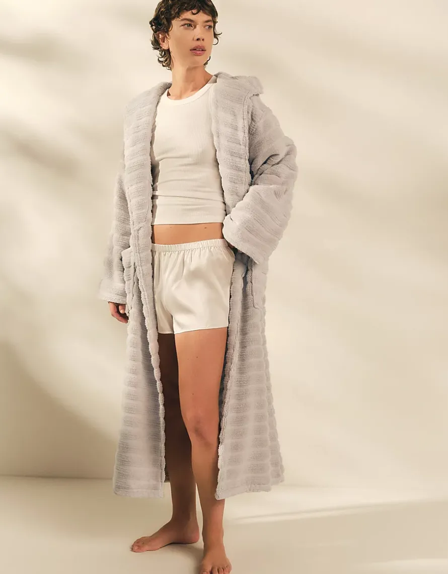 Unisex Organic Cotton Hooded Ribbed Hydrocotton Robe