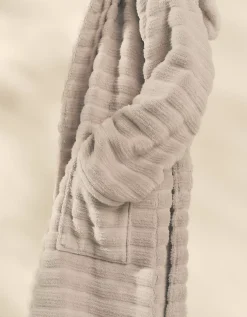 Unisex Organic Cotton Hooded Ribbed Hydrocotton Robe