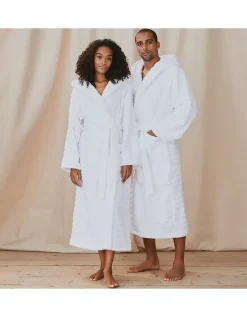 Unisex Organic Cotton Hooded Ribbed Hydrocotton Robe
