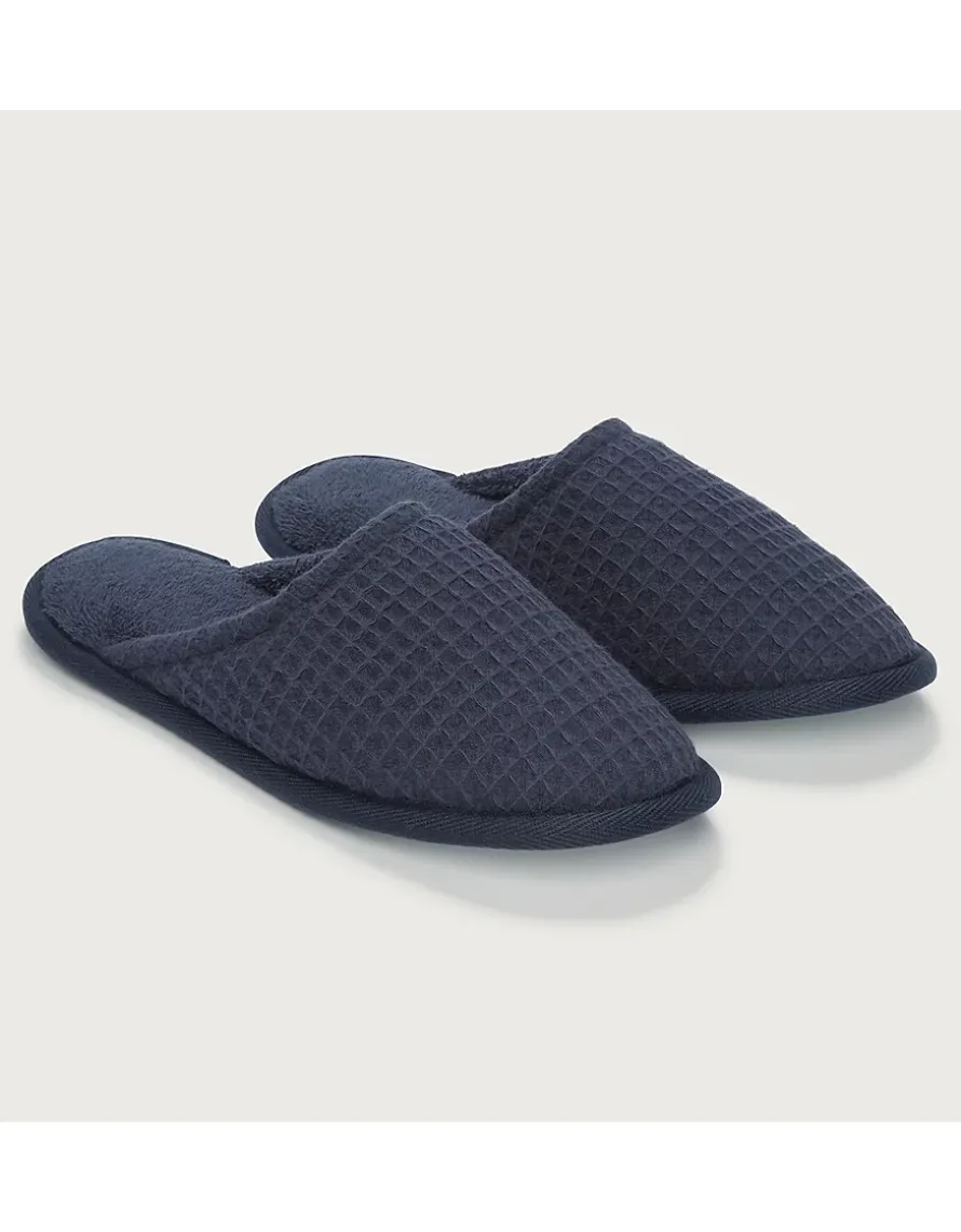 Unisex Organic Cotton Waffle Slippers