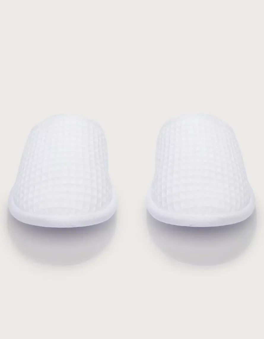 Unisex Organic Cotton Waffle Slippers