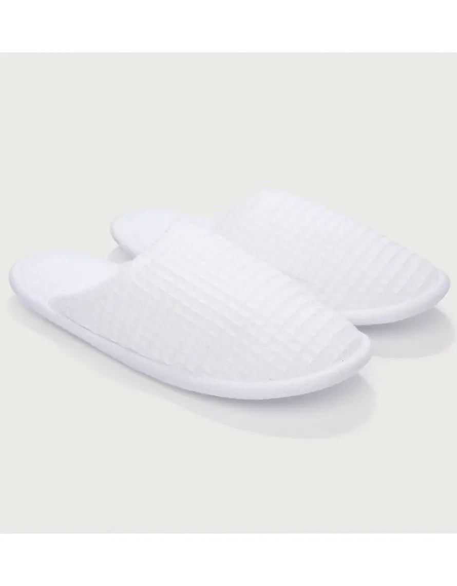 Unisex Organic Cotton Waffle Slippers