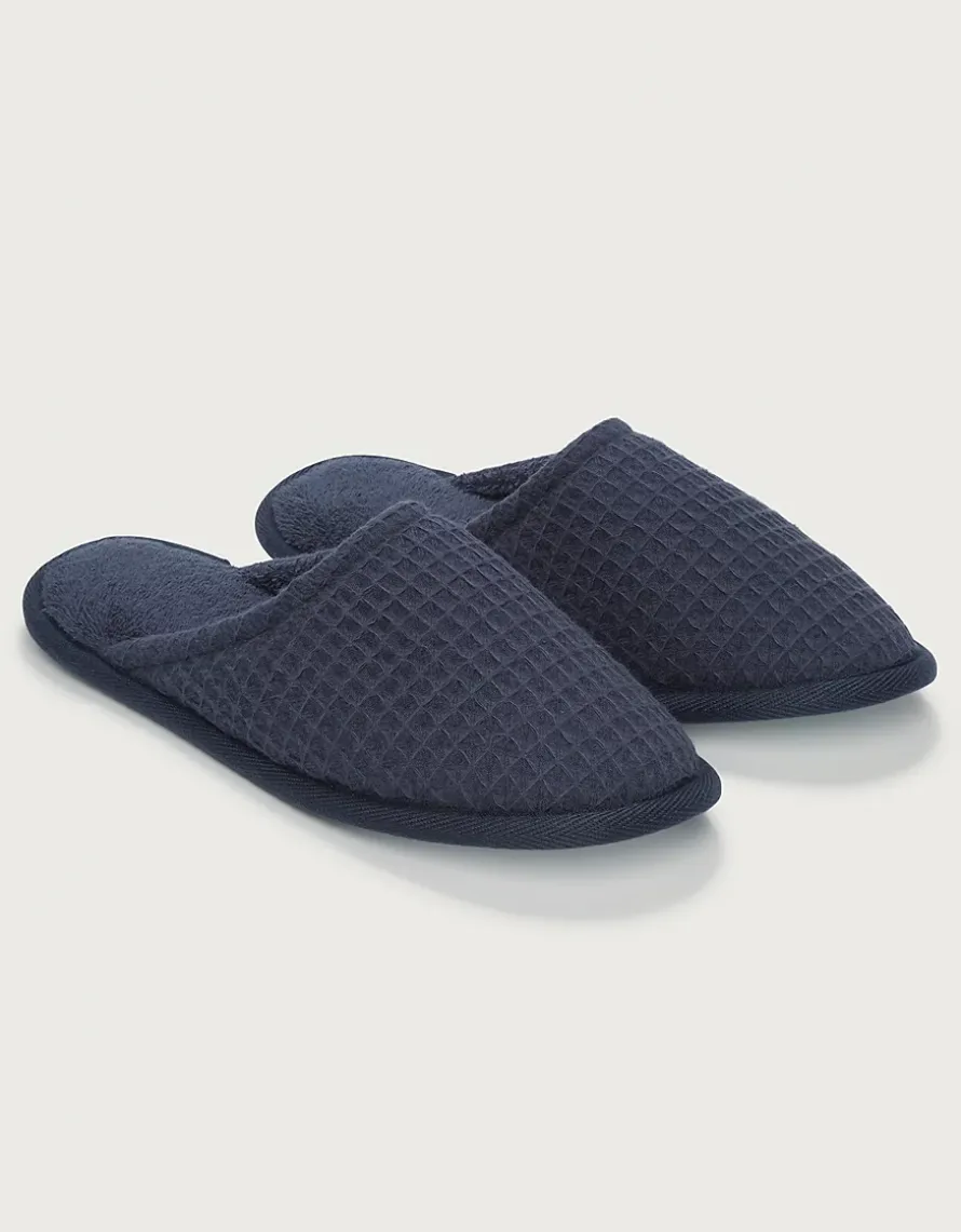 Unisex Organic Cotton Waffle Slippers