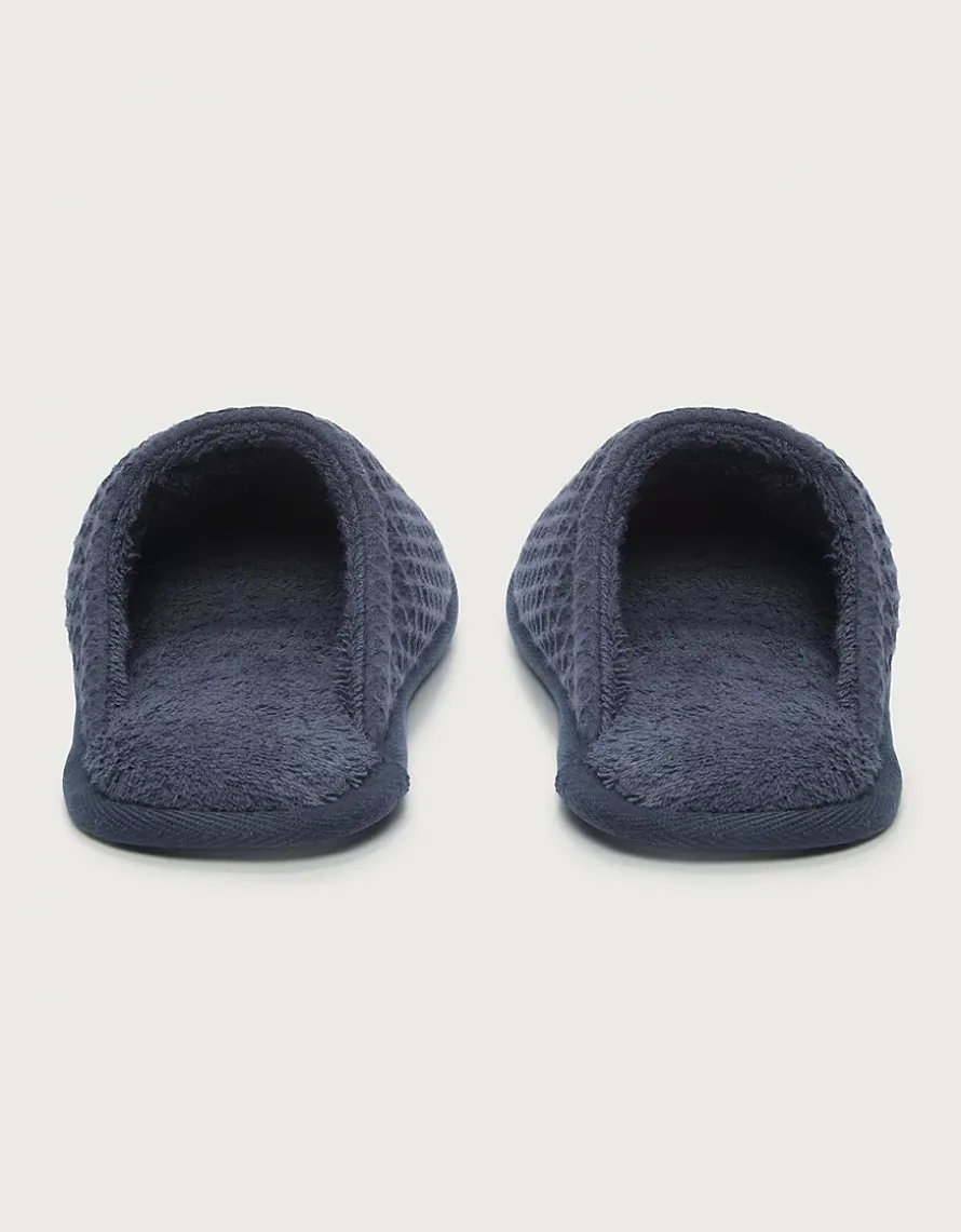 Unisex Organic Cotton Waffle Slippers