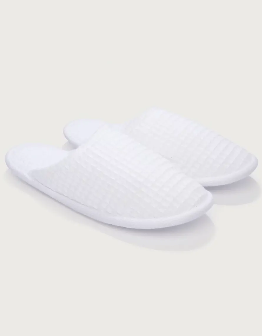 Unisex Organic Cotton Waffle Slippers