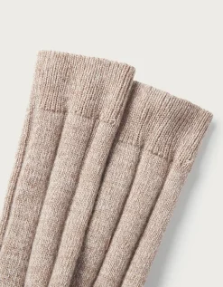 Variegated Ribbed Boot Socks