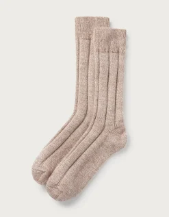 Variegated Ribbed Boot Socks