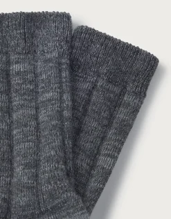 Variegated Ribbed Boot Socks