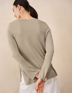 V Neck Knitted Tunic with Modal