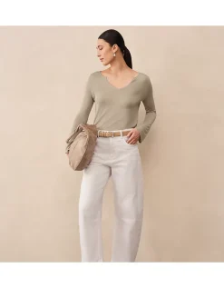 V Neck Knitted Tunic with Modal
