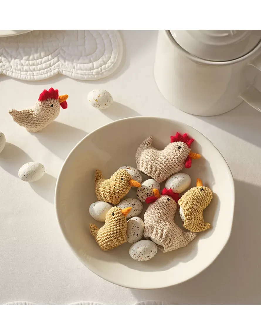 White and Yellow Table Chick Cosies – Set of 6