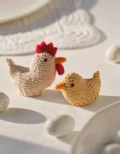White and Yellow Table Chick Cosies – Set of 6