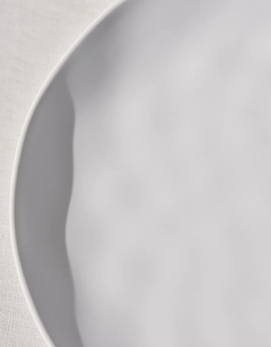 White Melamine Dinner Plate