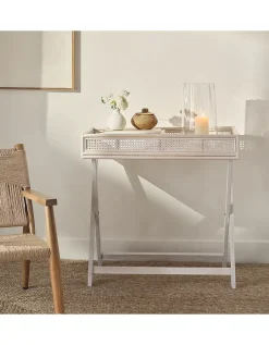 Whitewashed Bamboo Butlers Tray