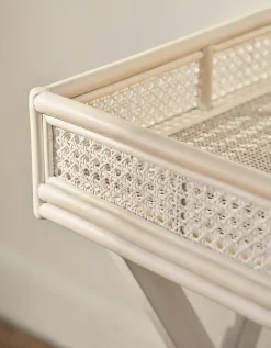 Whitewashed Bamboo Butlers Tray