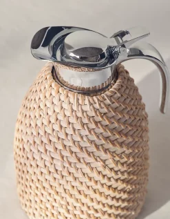 Whitewashed Rattan Jug