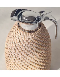 Whitewashed Rattan Jug