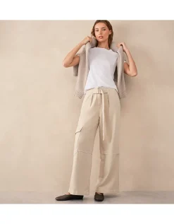 Wide Leg Belted Trousers