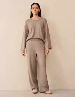 Wide Leg Joggers with Cashmere
