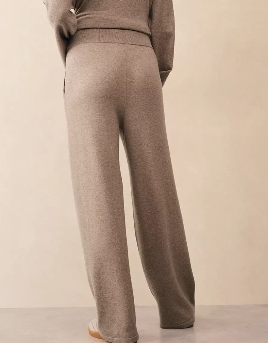 Wide Leg Joggers with Cashmere