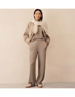 Wide Leg Joggers with Cashmere