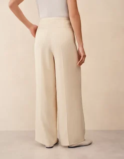 Wide Leg Pleated Trousers