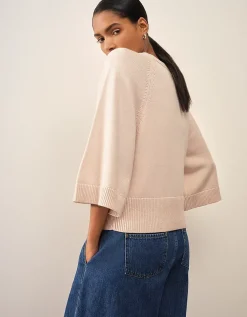 Wide Sleeve Jumper with Cotton