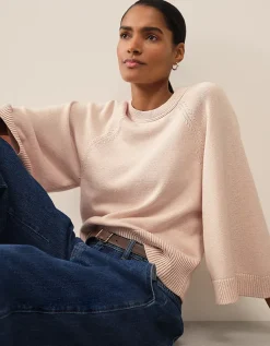 Wide Sleeve Jumper with Cotton