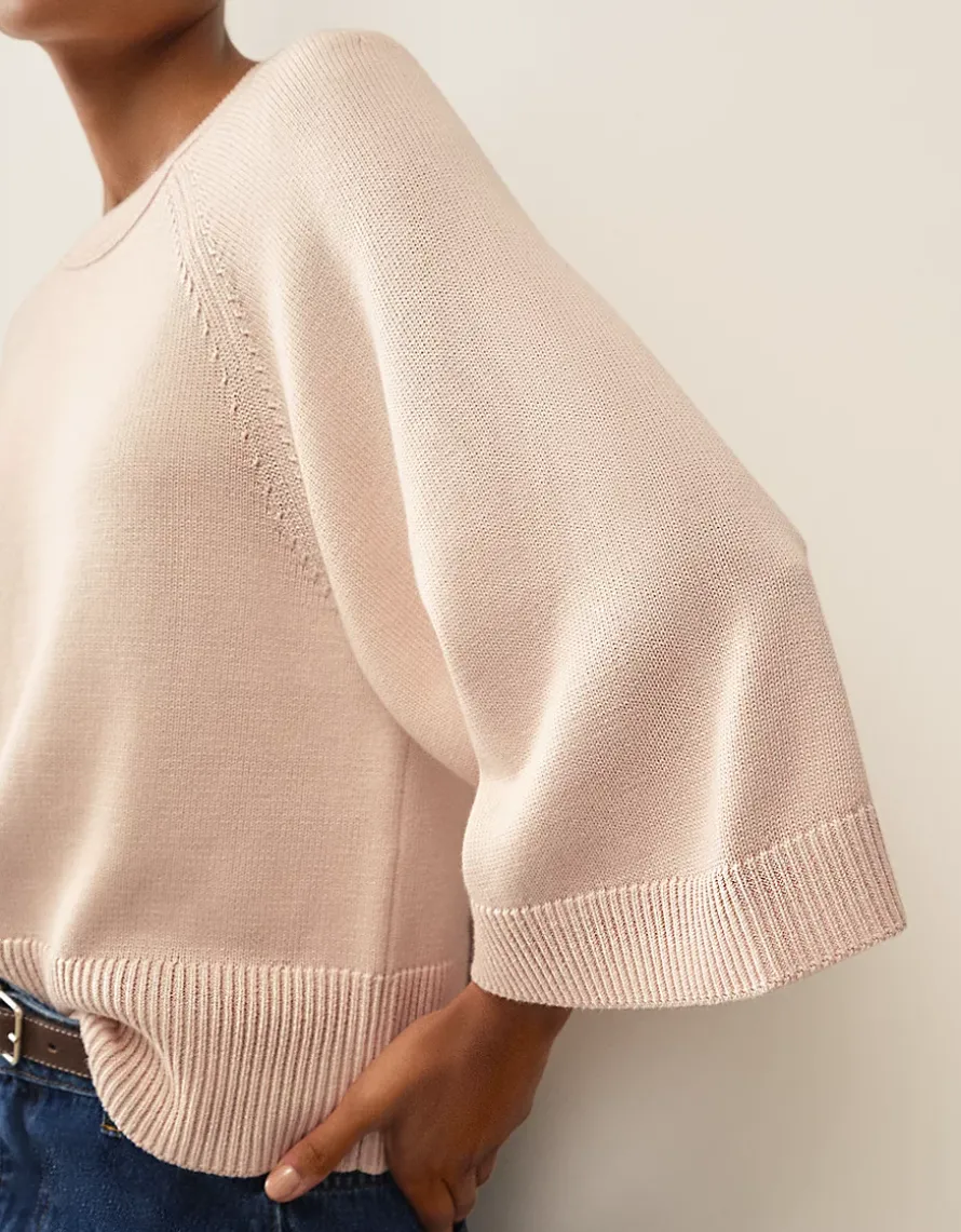Wide Sleeve Jumper with Cotton