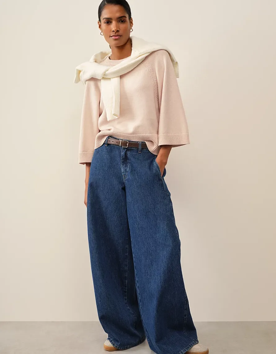 Wide Sleeve Jumper with Cotton