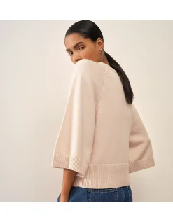 Wide Sleeve Jumper with Cotton