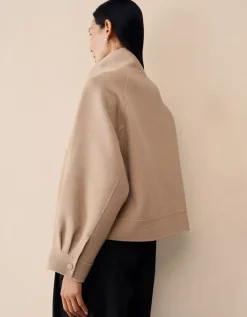 Wool Rich Double Faced Cropped Jacket