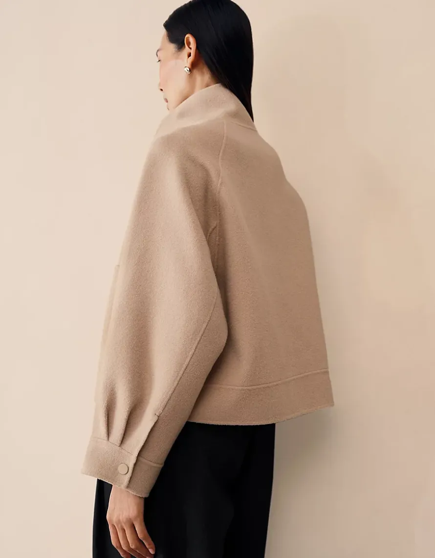 Wool Rich Double Faced Cropped Jacket