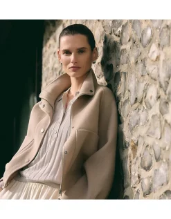 Wool Rich Double Faced Cropped Jacket
