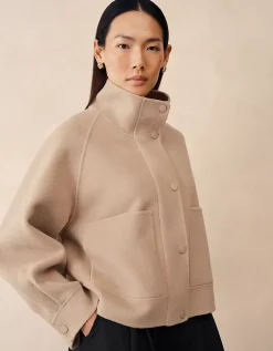 Wool Rich Double Faced Cropped Jacket