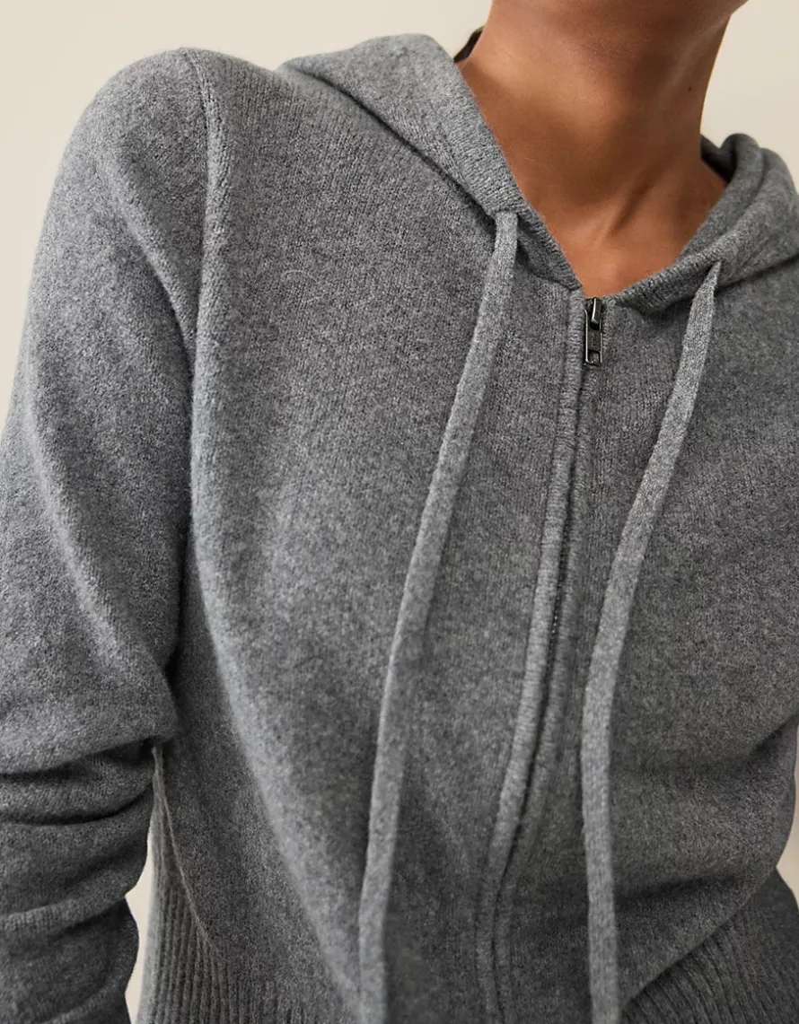 Zip Through Hoodie with Cotton